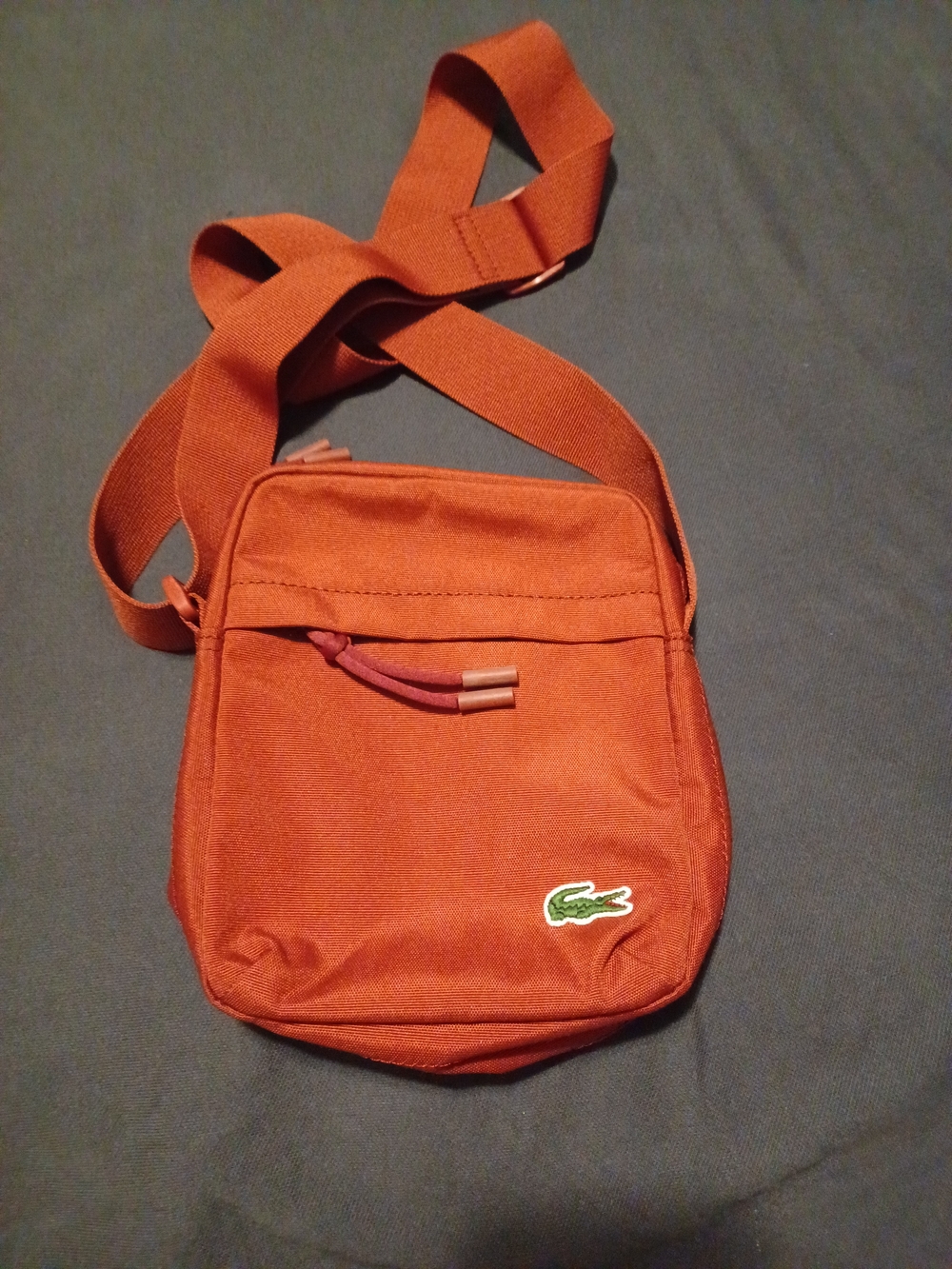 Lacoste Orange Small Messenger Crossbody